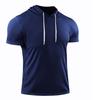 Men S Summer Casual Short Sleeve Hooded T Shirt For Fitness