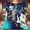 Undertale Sans anime 2D Flat Pattern Flannel Blanket High quality All Seasons Warmth and Comfort Perfect for Christmas Gifts.PMT0914213