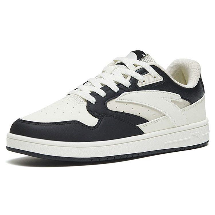 Anta Life Collection Slip Resistant Abrasion Resistant Low top Skateboard Shoes Women's White Black Gray 122258068-2