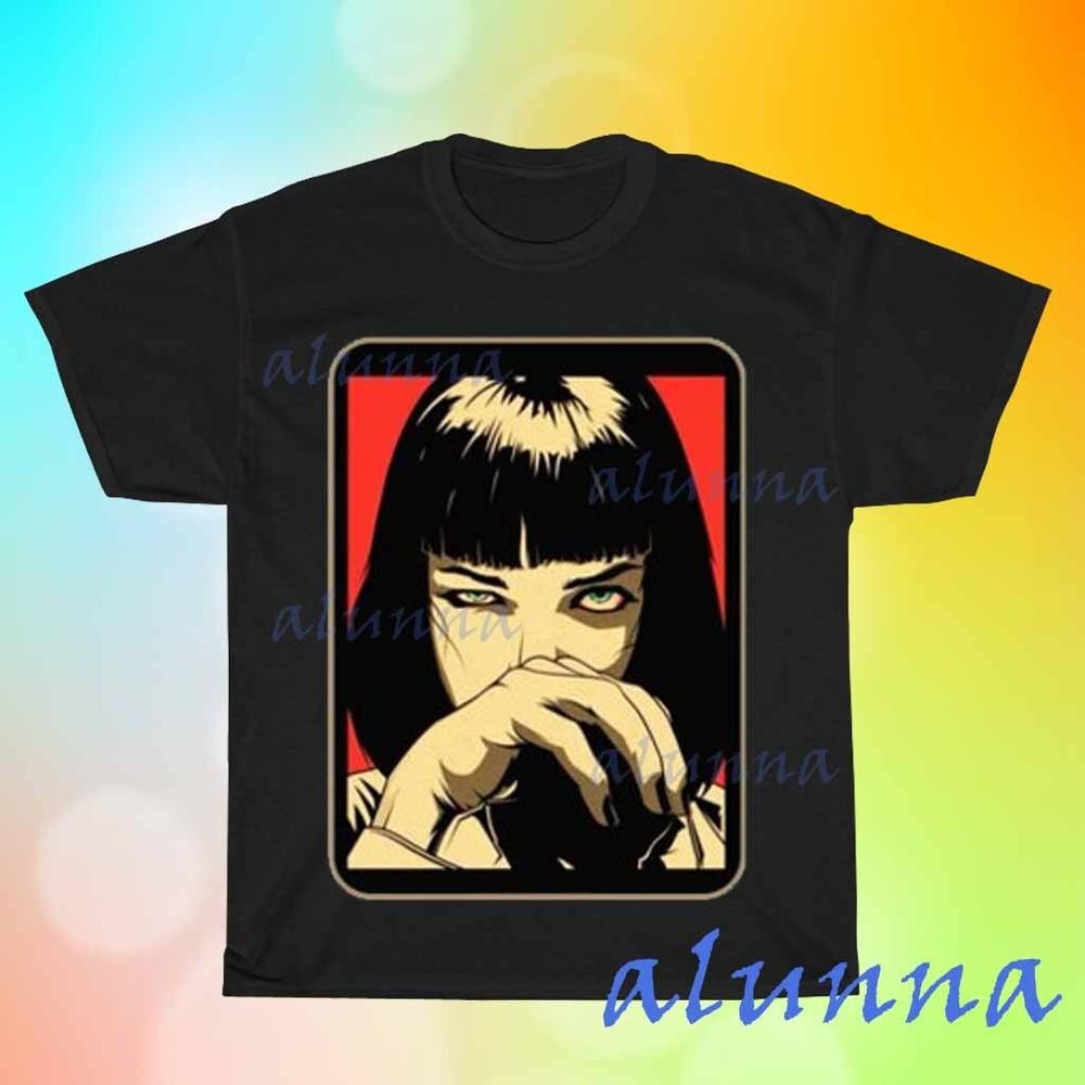 New Pulp Fiction Mia Men's Black T-shirt Funny Size S To 5XL