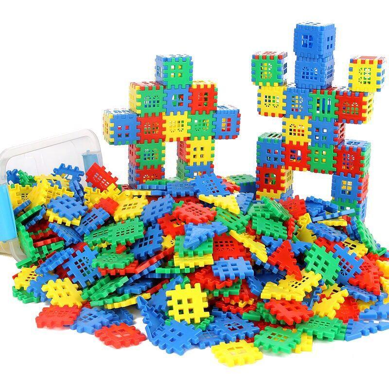 Children Building Houses Building Blocks Assembling Toy Montessori Early Education Toys Puzzle Collage Parent-child Game TMZ