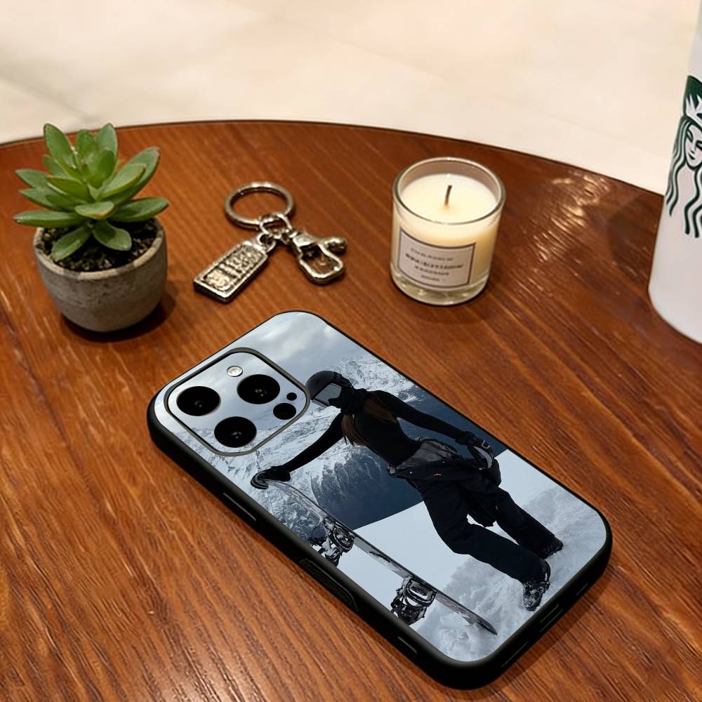 

Snow Monologue Phone Case For iPhone 17,16,15,14,13,12,11 Plus,Pro Max,XS,Soft Silicone Black Cover iPhone13