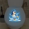 Lysande i mörkret pingvin toalettklistermärke Badrumsklistermärke Självhäftande Avtagbar Ljusande Väggklistermärke Heminredning