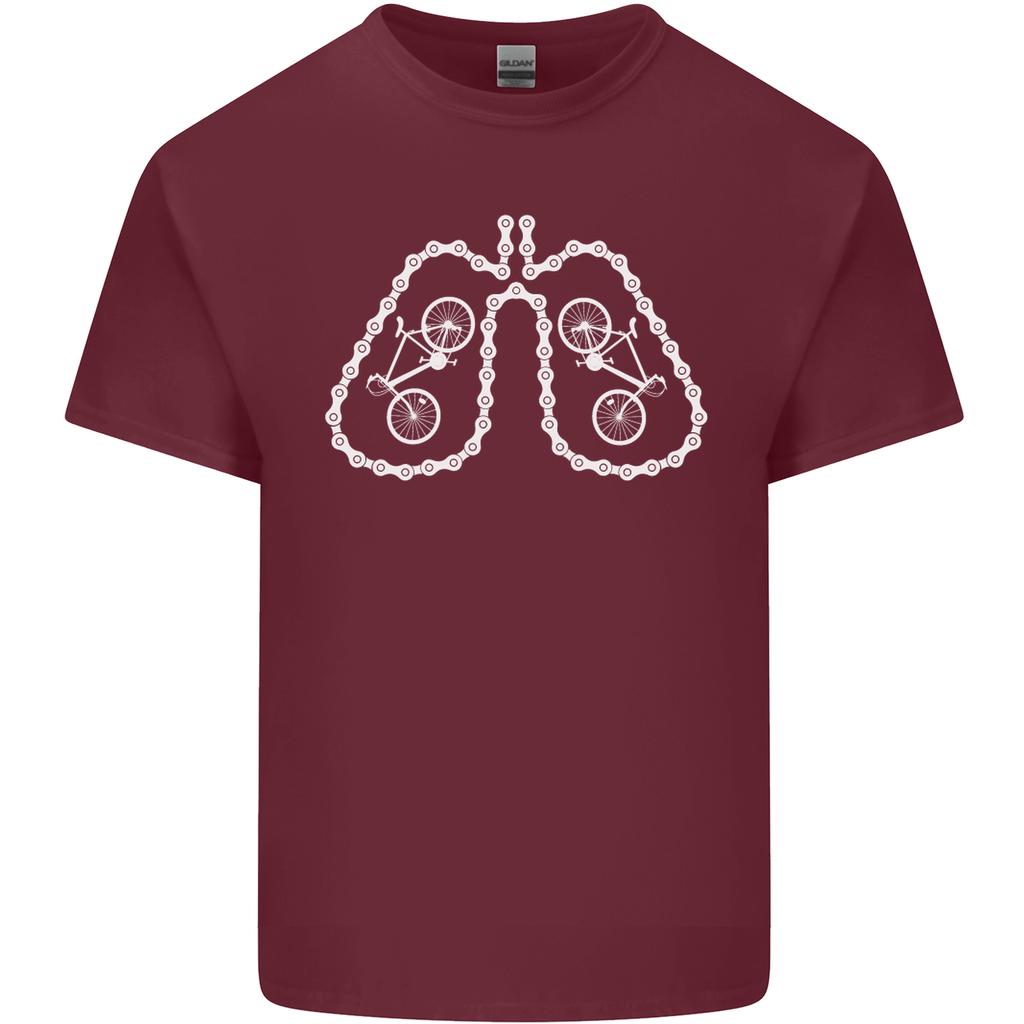 Bicycle Lungs Cyclist Funny Cycling Bike Unisexs Light Cotton Tshirt