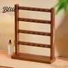 Earring Ring Storage Wooden Jewelry Organizer Durable Display Stand Multiple Layers Space Rustic Wood Saving Rack for Necklaces Bracelets