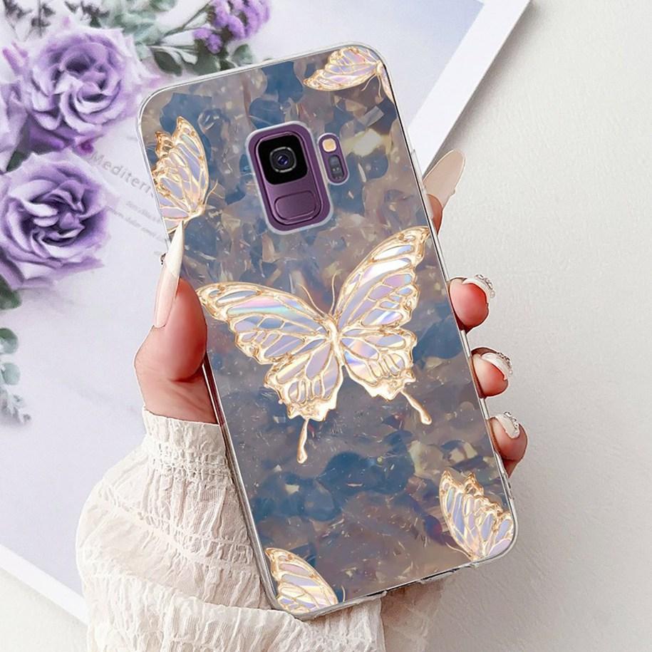 For Samsung Galaxy S9 Case SM-G960F Cover Fashion Flower Soft Slim Back Cover For Samsung S9 Plus S 9 GalaxyS9 S9+ SM-G965F Capa