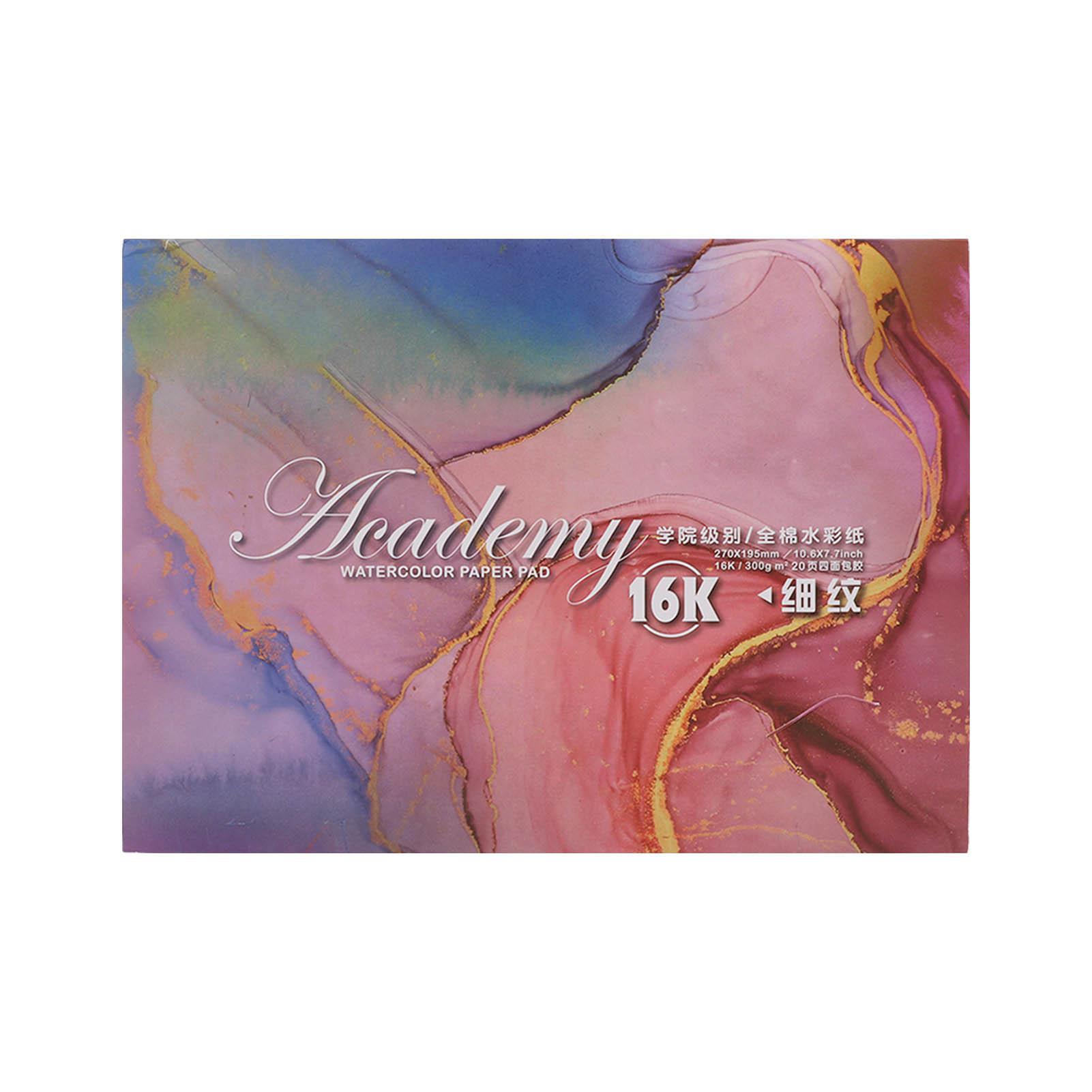 Watercolor Paper 16K 20 Pages Easy to Tear Fadeless Durable Watercolor Paper Pad for Artist Students Kids Fine lines