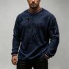Men's Casual Graphic Knit Crewneck Long Sleeve Shirt for Everyday Wear