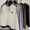 Retro Striped Waffle Knit Jacket Unisex Couple Short Coat High Quality Outerwear