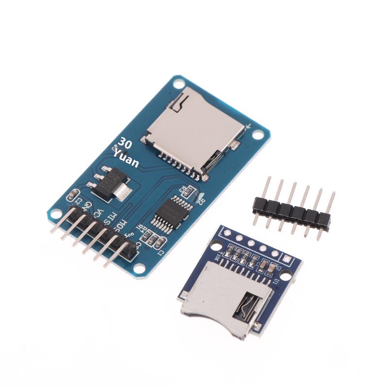 2Pcs Card Mini Tf Card Reader Module Spi Interfaces With Level Converter Chip 5V/3.3V For Diy Kit