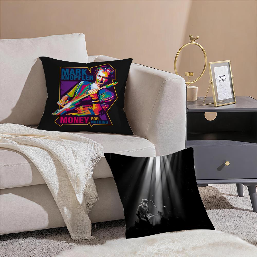 Band D-Dire Straits Cushion Cover Breathable Linen Pillowcase Summer Odorless Eco-Friendly Invisible Zipper Washable