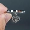 Dreamy Exquisite Heart-Shaped Zircon Pendant Ring for Women
