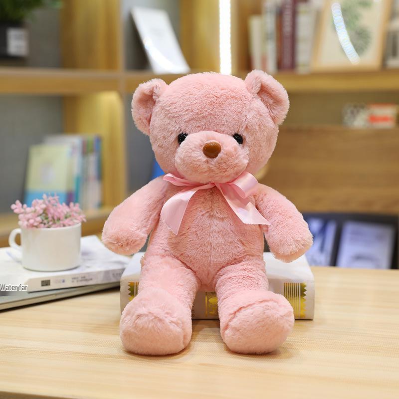 Colorful Ribbon Teddy Bear Plush Toy with Ten Color Options