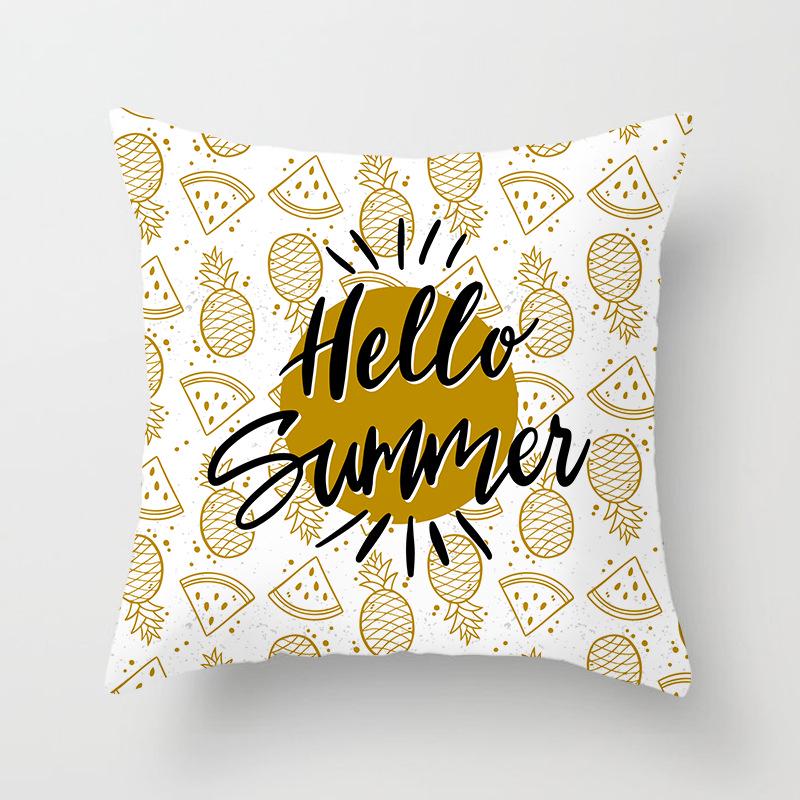 Sofa Pillow Cover, Cushion Cover, Nordic Home Textile Fabrics, Simple Golden Digital Printing