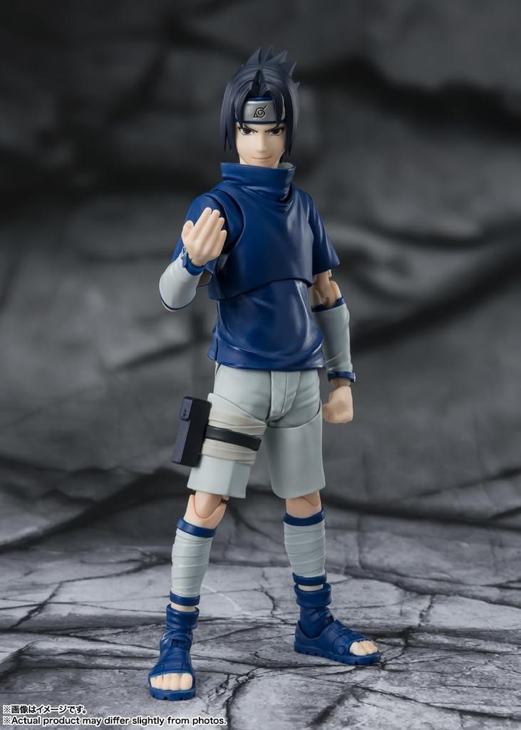TAMASHII NATIONS NARUTO Uchiha Sasuke Genius Ninja mit Uchiha-Blut, 135 mm, bemalte bewegliche Figur, BAS64937, SHFiguarts – ca.. ABS und PVC