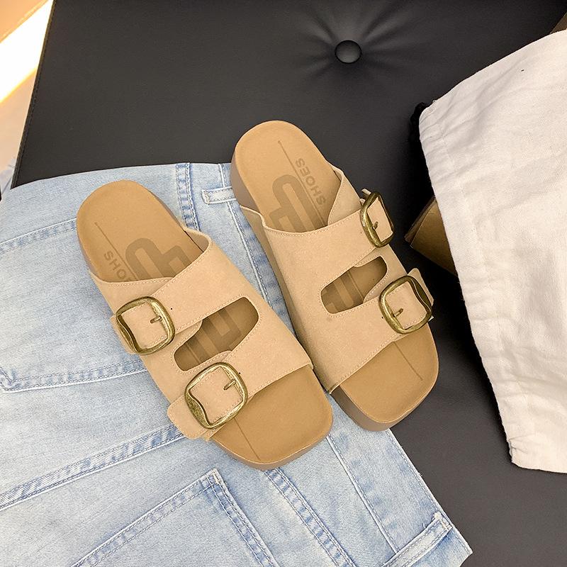 Fashion Slippers Casual Women's Shoes With Platform Slides Pantofle Luxury Soft 2025 Summer Leisure Shoes Woman's Slippers Luxury Slides
