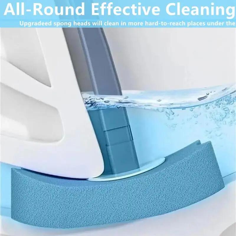 Pachet de 24 Capete de Perie de Toaletă de Unică Folosință de Rezervă, Trei Capete Înlocuibile Parfumate, Instrument de Curățare pentru Baia de Acasă