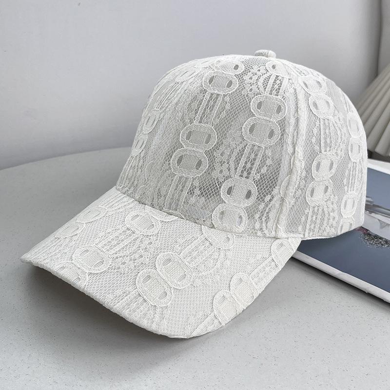 Summer New Lace Hollow Flower Temperament Baseball Cap Women's Outdoor Street Versatile Sunscreen Sunshade Cap