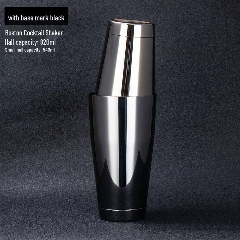 American-Style 304 Stainless Steel Boston Cocktail Shaker with Base