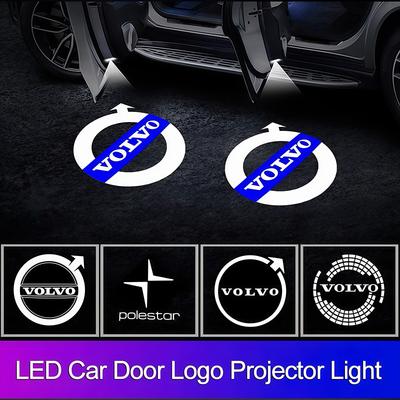 2Pcs Emblem Car Door Welcome Light For Volvo XC60 XC40 V60 V40 XC90 XC70 V50 S60 V70 S90 AWD S80 T6 V90 EX30 EX90 ES90 C40 CY0