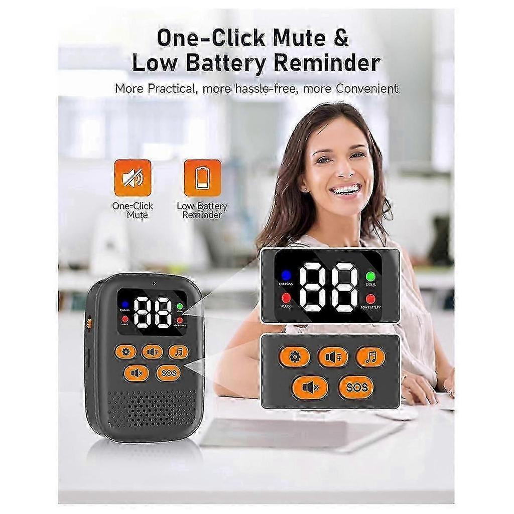 Wireless Caregiver Call Button for Elderly,Caregiver Pager Elderly Monitoring with Vibration, Alert