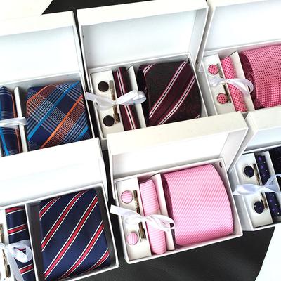 Men'S Tie Gift Box 6-Piece Set Tie Pocket Towel Scarf Cuff Factory Price