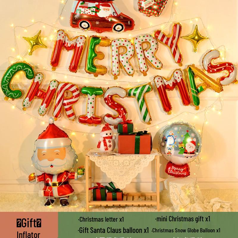 Christmas Letter Balloons for Storefronts, Kindergartens, Parties & Event Decorations