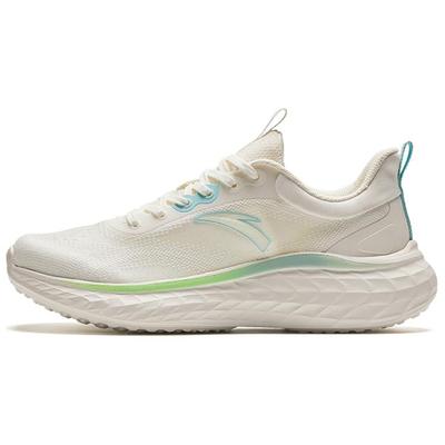 Cushioning Abrasion Resistant Breathable Low Top Running Shoes Women's Ivory White 922425510-1