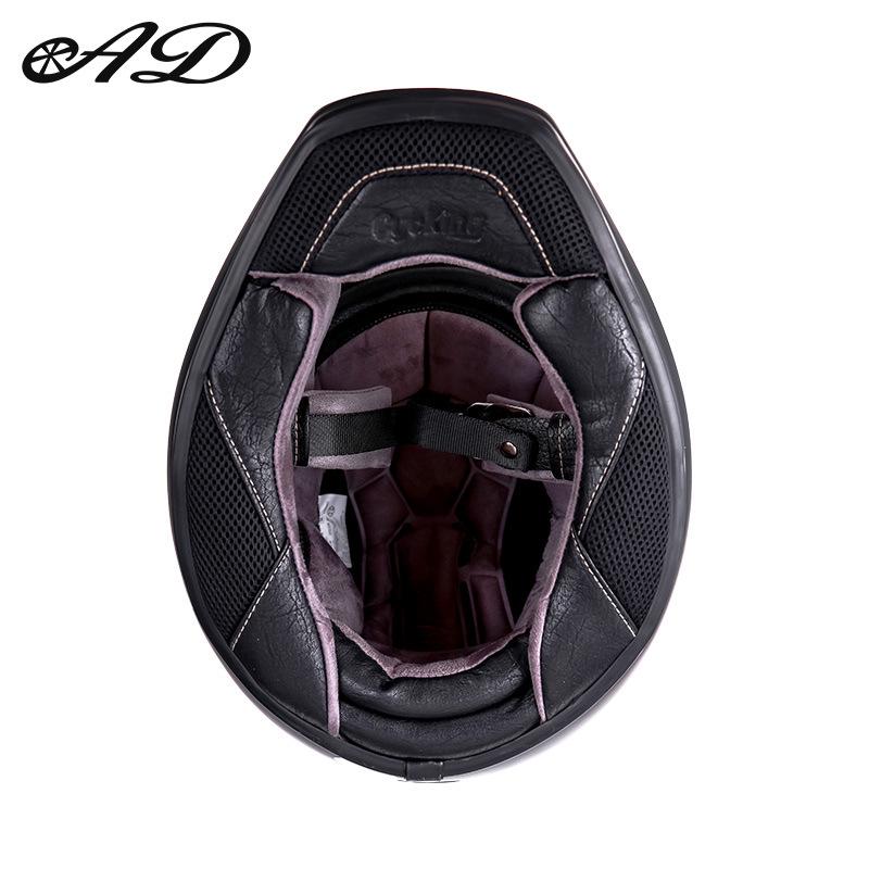 Retro Carbon Fiber Full Face Helmet for Kids - Motorcycle, Cruiser, Scooter