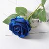 1/4/5Pcs Artificial Blue Rose Bridal Bouquet Realistic Velvet Faux Fake Rose Flowers for Wedding Bouquet Party Table Home Decor