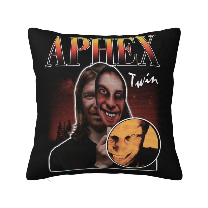 Aphex Twin Ever Dream This Man Cushion Cover xcm Velvet Pillow Case for Sofa Car Square Pillowcase Home Decorative