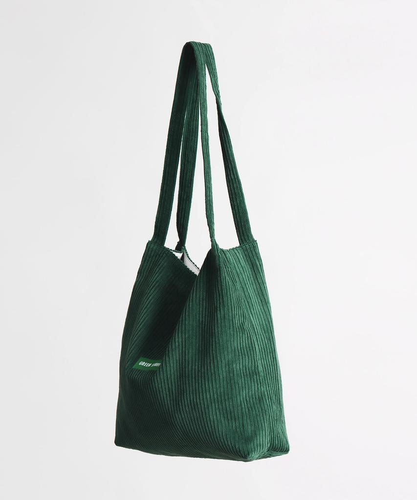 Green Stuff Effortlessly Boxy Shopper Bag 53 Classic Corduroy - Corduroy Green