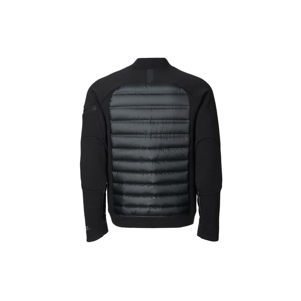 Nike Color Block Stand Collar Zipper Down Jacket Men Outerwear Black 806846-010