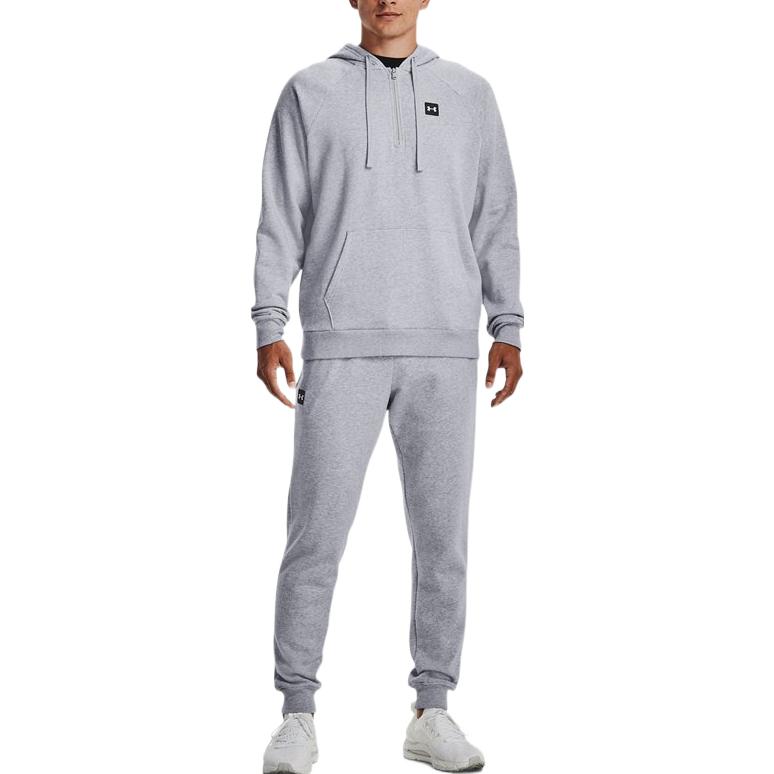 Under Armour Rival Sweatshirts Men's Gray Hooded Moderate Regular 1373371-011