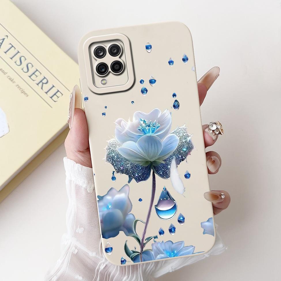 Funda For Samsung A12 Case A125F Silicone Cute Kawaii Luxury Fashion Flowers Cover For Samsung Galaxy A12 Phone Case Shockproof