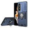 KEYSION Shockproof Armor Case for Samsung S25 FE 5G Camera Lens Protection Ring Stand Phone Back Cover for Galaxy S25 FE 5G