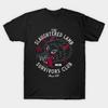 Men Black Print T-shirt The Slaughtered Lamb Survivors Club - Vintage Horror No-Cut Transfer Paper Print Cotton Tshirt
