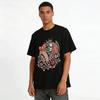 Vintage Skeleton King Broken Heart Rose Print Casual Tee Pure cotton T-shirt