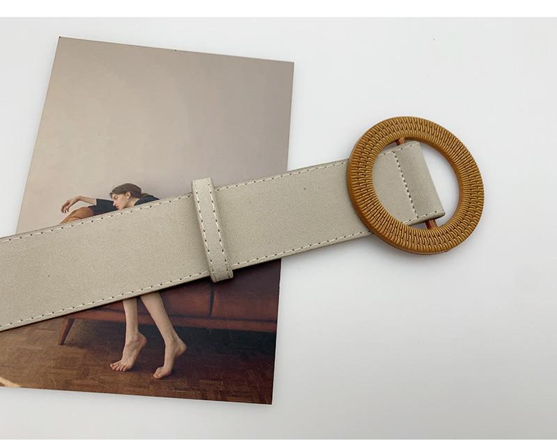 

Модный женский черный широкий пояс с круглой пластиковой пряжкой Идеальные пальто для бежевый