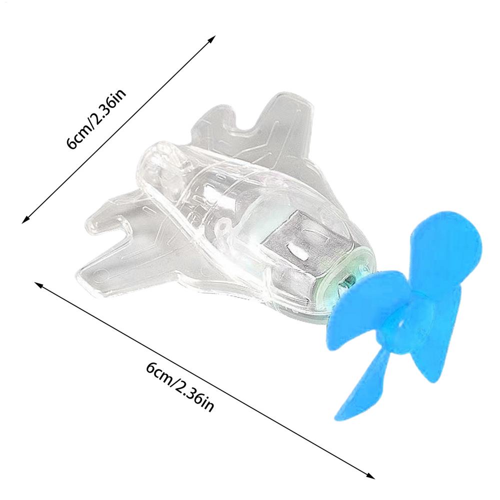 Motorcycle Propeller Bicycle Motorbike Handlebar Decoration Airplane Broken Wind Cycling Riding Accessories with LED Lights