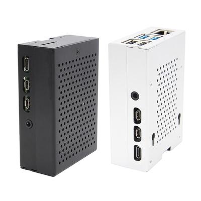 Extruded Aluminum Enclosure Cooling Flat Box Case DIY 140x133x47mm Gold