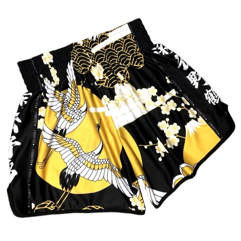 Muay Thai Kickboxing Boxing MMA UFC Crane Casual Shorts Gym Sport Unisex Men Women Fitness Workout Quick Dry Print Elastic Waist Fitness Training