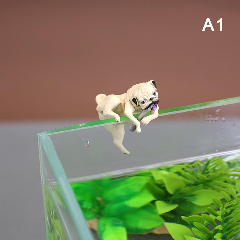 Creative Dog Ornaments For Aquarium Fish Tank Climbing Dogs Landscaping Decor