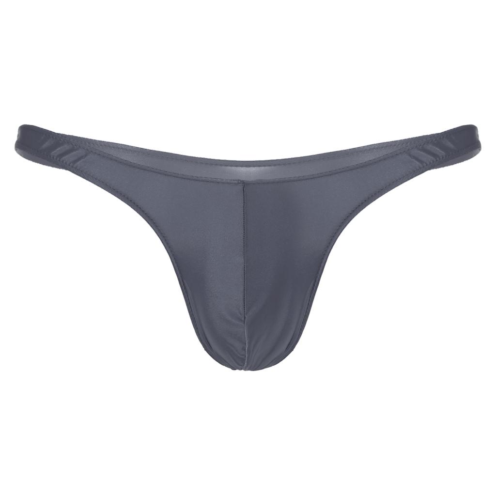 Herren Wölbung Beutel Tanga Unterwäsche Glänzend Einfarbige Niedrige Taille Slips Badebekleidung Unterhosen