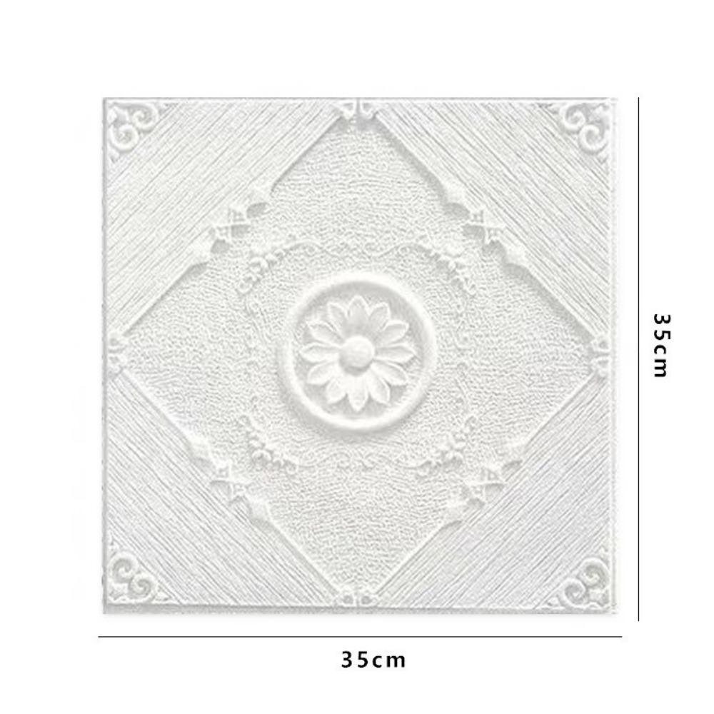 35*35cm Pianka 3D Sufit Samoprzylepne Wodoodporne Naklejki Ścienne Antykolizyjne Peel and Stick Tapeta Tło Dekoracja Sypialni