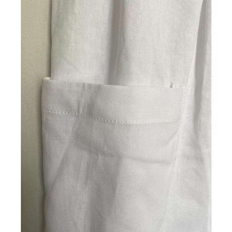 Damen Elastische Taille Leinenmischung Hose Kordelzug Verkürzte Hose Mit 10 Farboptionen
