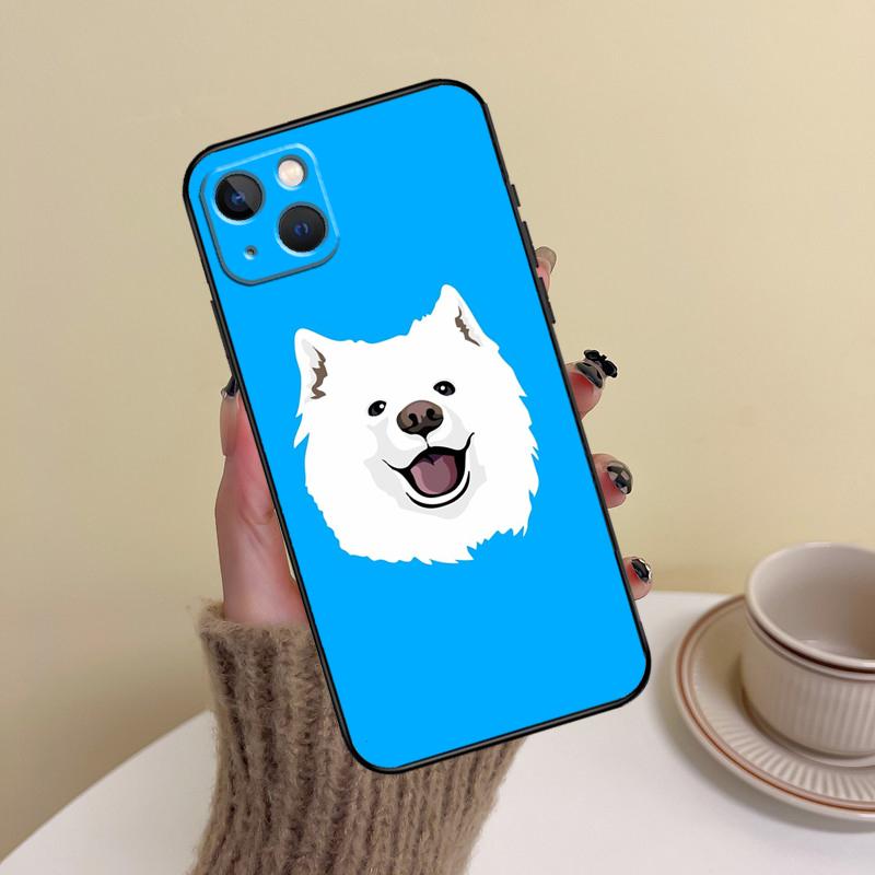 Cartoon Samoyed Dog Phone Case For iPhone 11 15 12 13 14 16 Pro Max 7 8 Plus X XR XS Mas Shell Cover