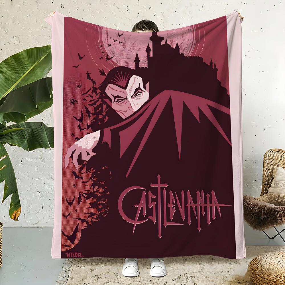 Movie D-Dracula Throw Flannel Throw Blanket,Bed Home Office Nap Blanket Travel,Camping,Picnic Blanket Soft Decor 75x90cm