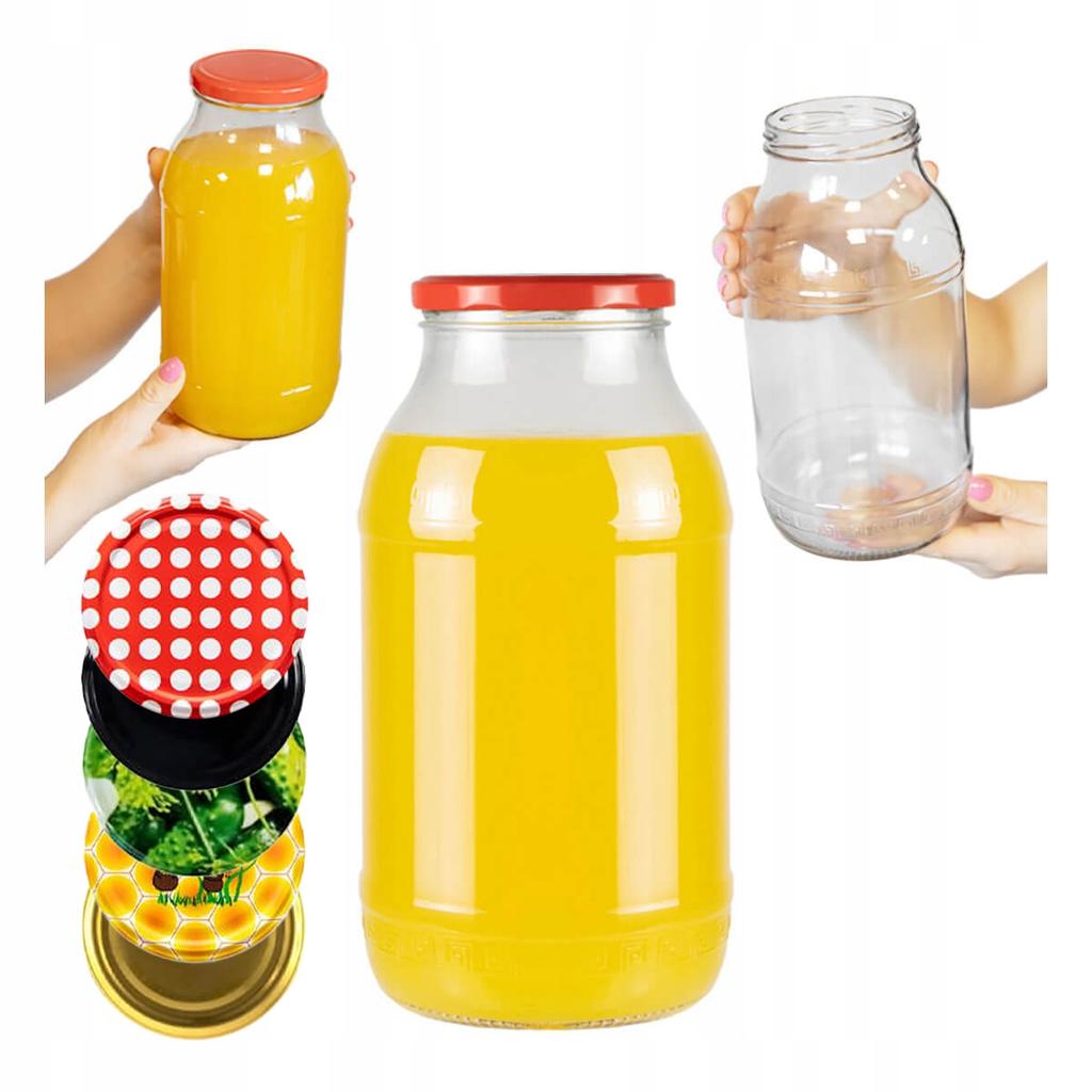 Glasbehälter 2L Glas für Konserven Liköre Honig