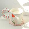 Creative Hand Painted Ceramic Mugs Household Breakfast Exquisite Oat Milk Cup High End Office Water Cups Birthday Gifts